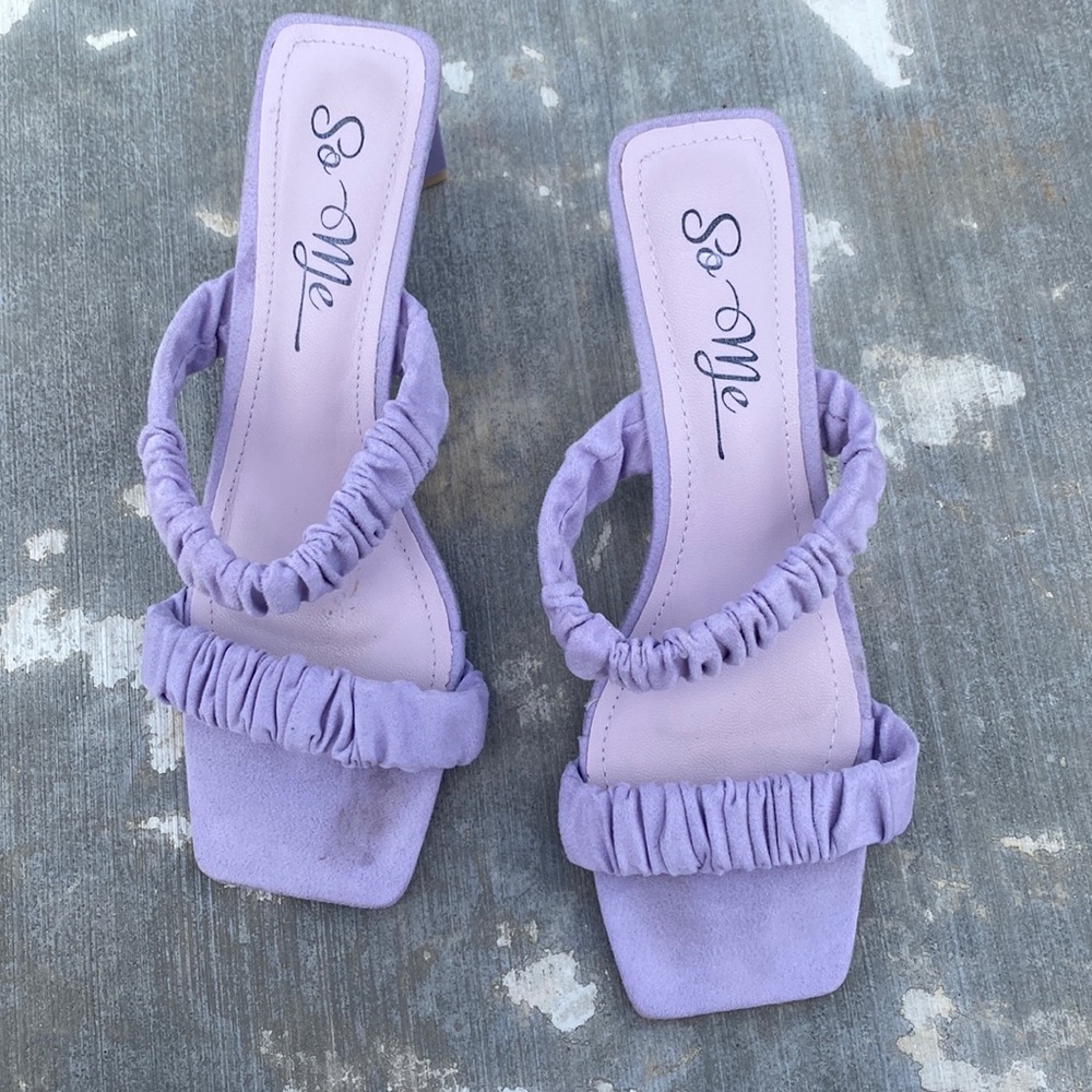 Lavender purple high heels